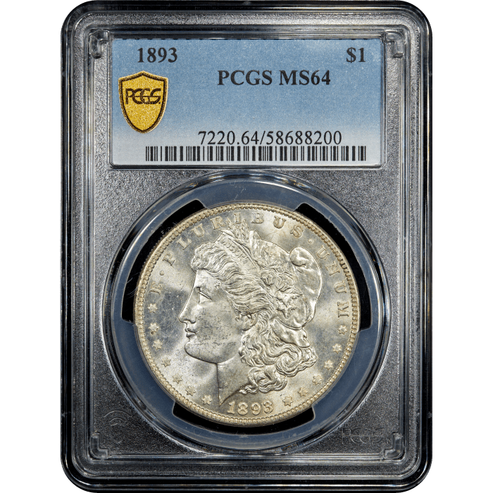 1893 Morgan Dollar ($1) SLAB Image