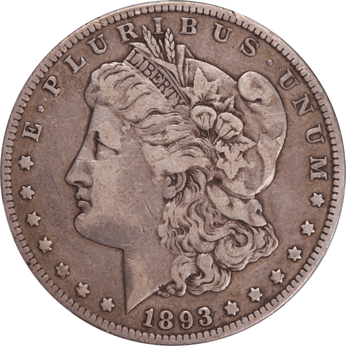1893 Morgan Dollar ($1) OBVERSE Image