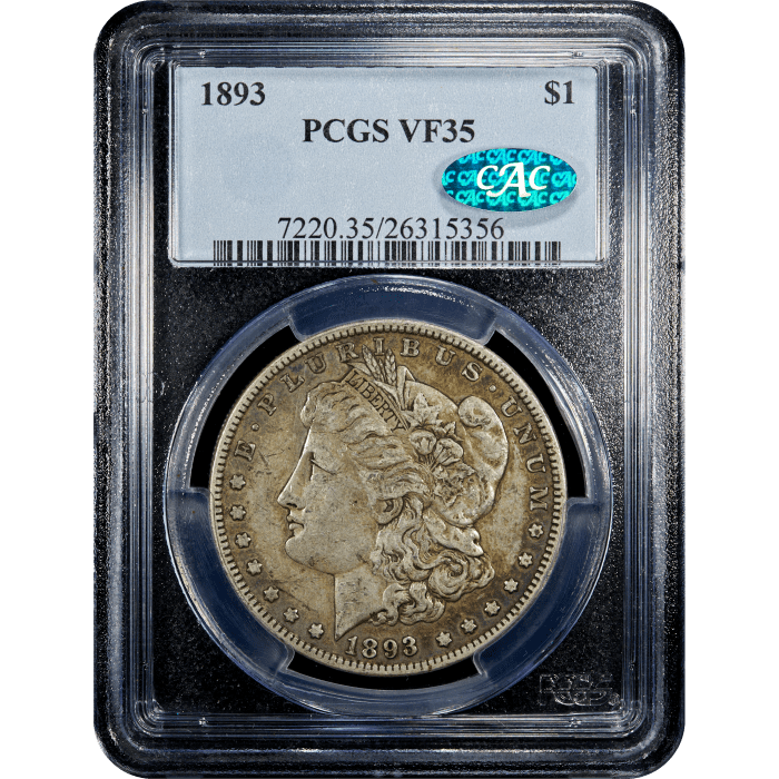 1893 Morgan Dollar ($1) SLAB Image