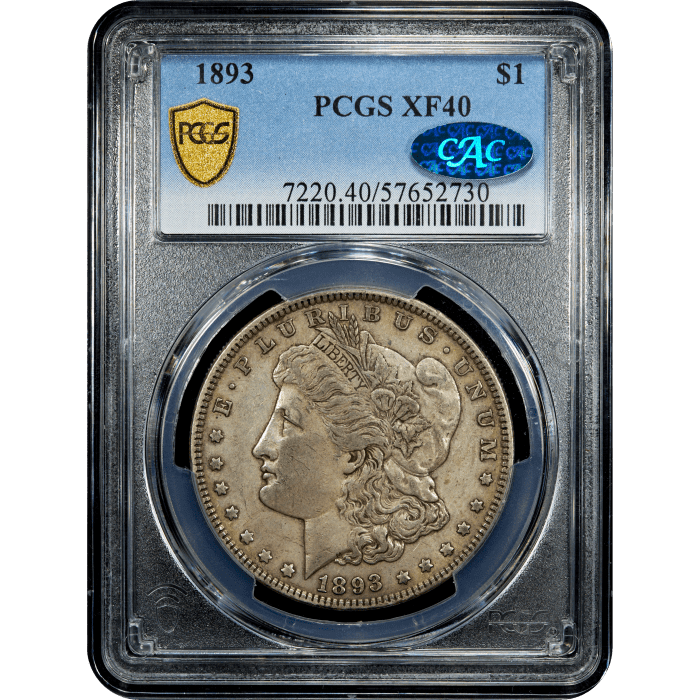 1893 Morgan Dollar ($1) Obverse Slab Image