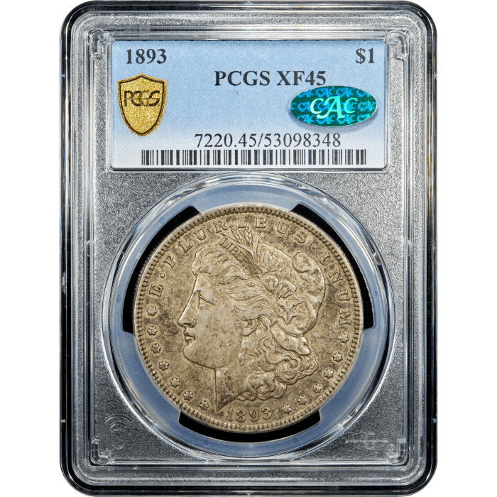 1893 Morgan Dollar ($1) Obverse Slab Image