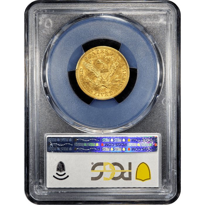 1893-O Liberty Gold Half Eagle ($5) Reverse Slab Image
