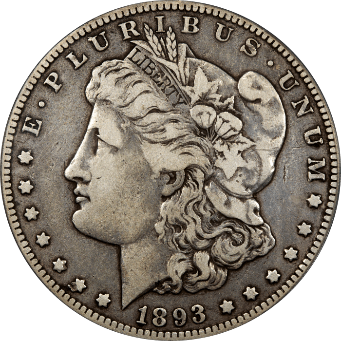 1893-O Morgan Dollar ($1) OBVERSE Image