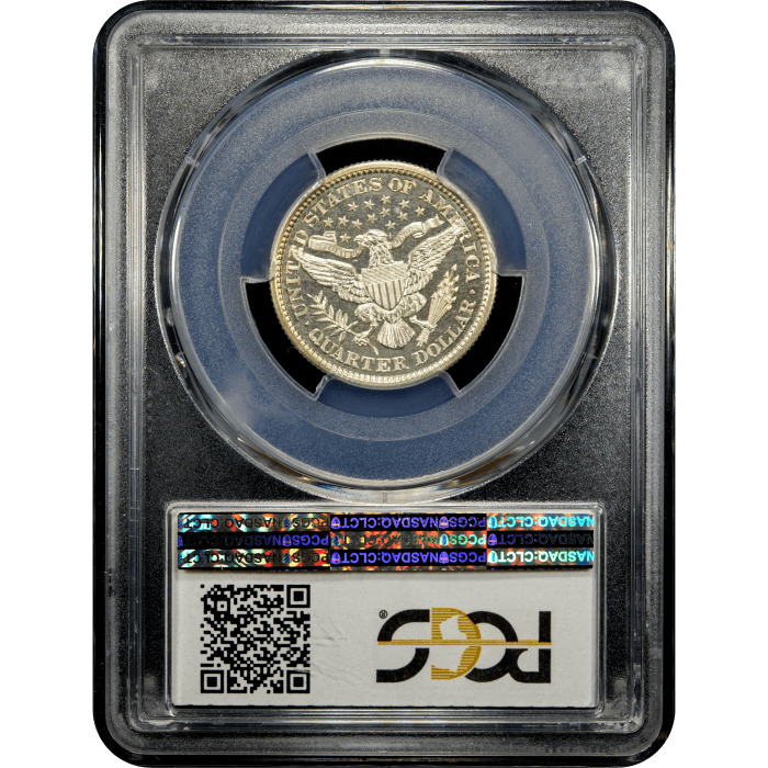 1894 Barber Quarter (25c) Reverse Slab Image