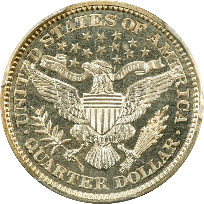 1894 Barber Quarter (25c) Reverse Image
