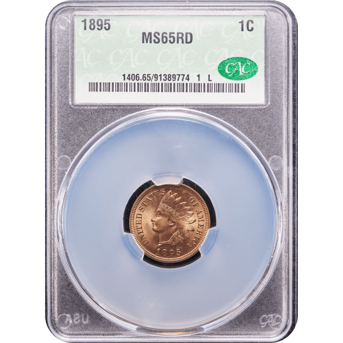 1895 Indian Cent (1c) SLAB Image
