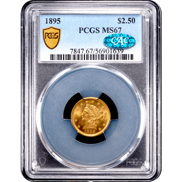 1895 Liberty Gold Quarter Eagle ($2.50) Obverse Slab Image