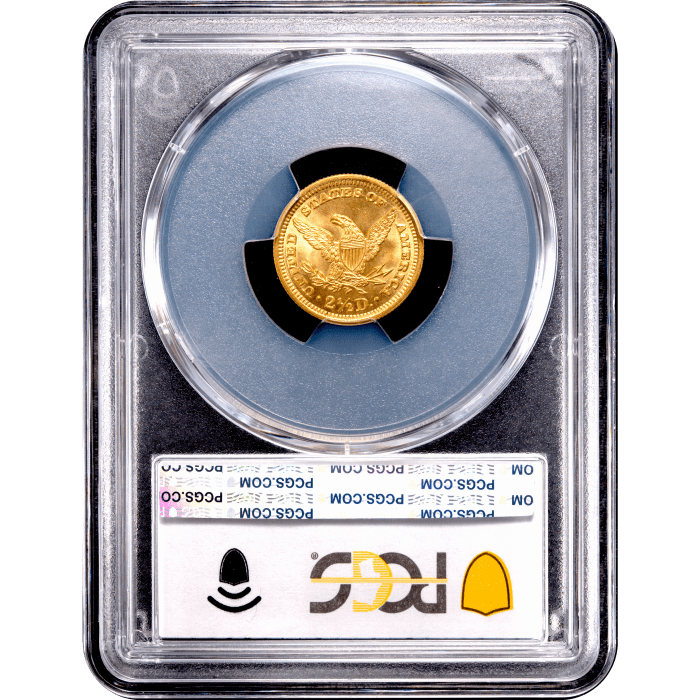 1895 Liberty Gold Quarter Eagle ($2.50) Reverse Slab Image