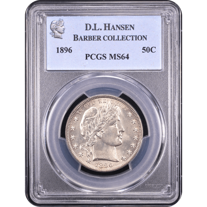 1896 Barber Half Dollar (50c) Obverse Slab Image