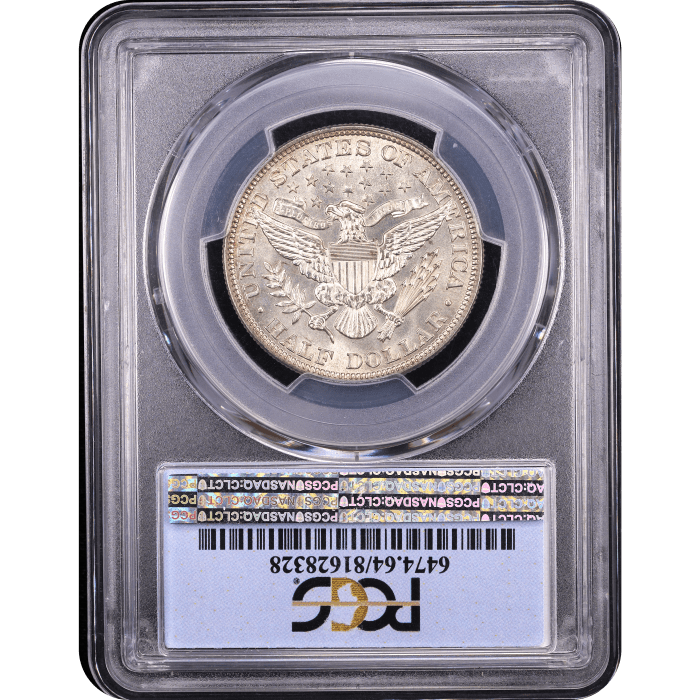 1896 Barber Half Dollar (50c) Reverse Slab Image