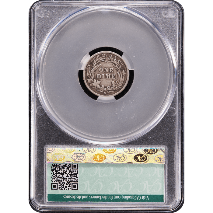 1896-S Barber Dime (10c) SLAB Image