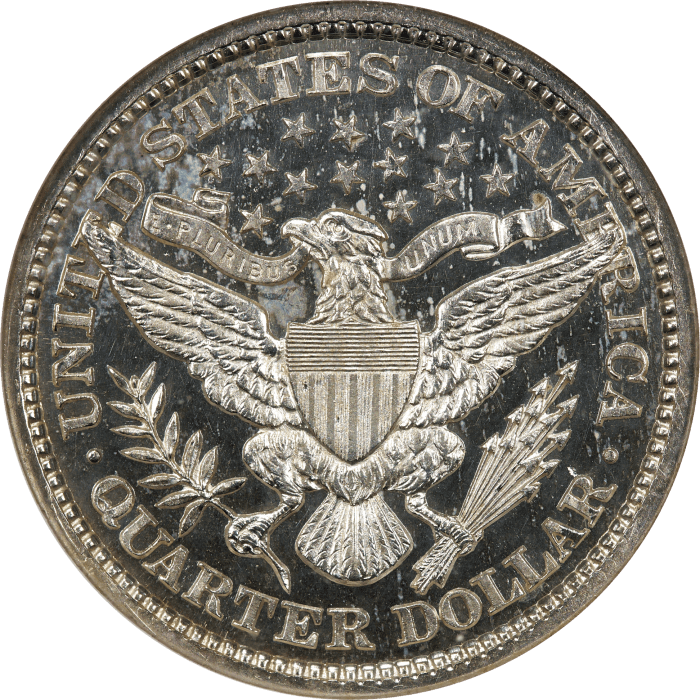 1897 Barber Quarter (25c) Reverse Image