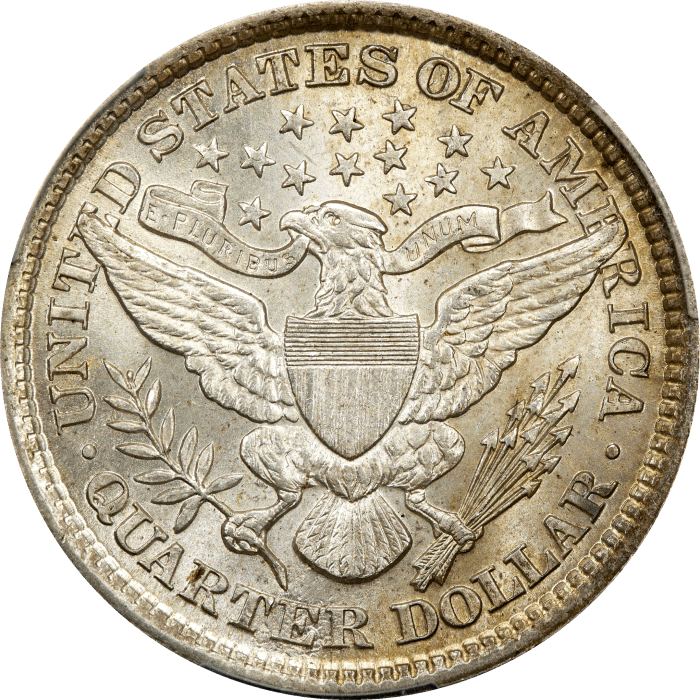 1898 Barber Quarter (25c) REVERSE Image