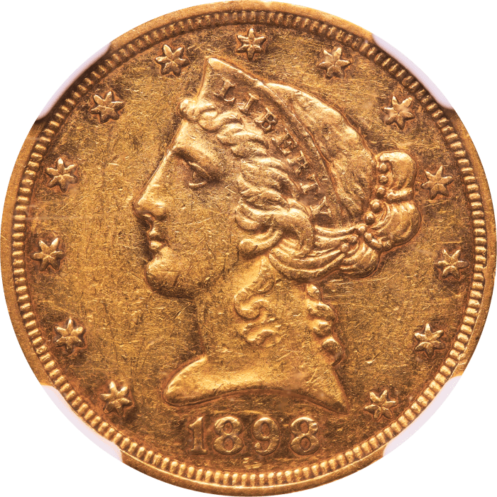 1898 Liberty Gold Half Eagle Obverse Image