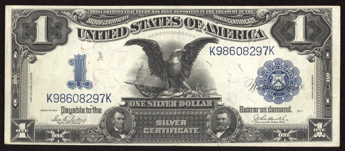 1899 $1 Black Eagle Silver Certificate OBVERSE Image