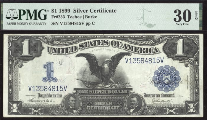 1899 $1 Black Eagle Silver Certificate OBVERSE Image