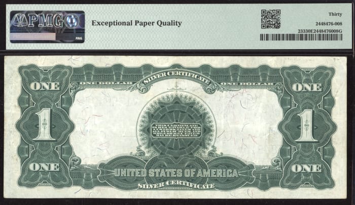 1899 $1 Black Eagle Silver Certificate REVERSE Image