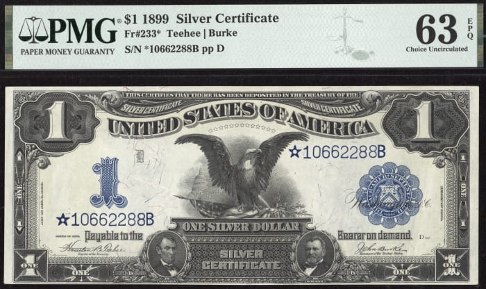 1899 $1 Black Eagle Silver Certificate OBVERSE Image