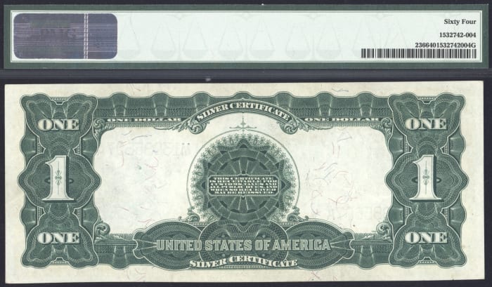 1899 $1 Black Eagle Silver Certificate REVERSE Image