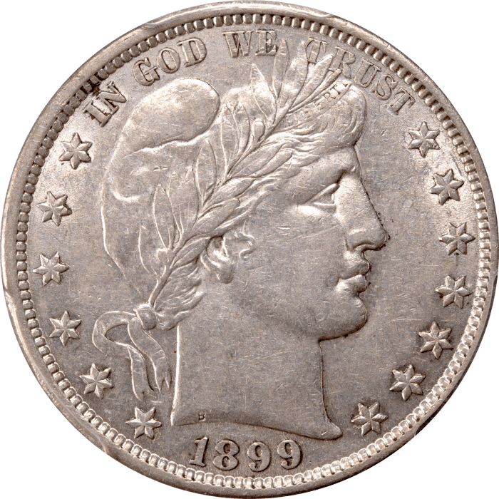 1899 Barber Half Dollar (50c) Obverse Image