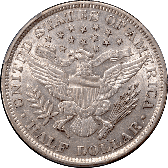 1899 Barber Half Dollar (50c) Reverse Image