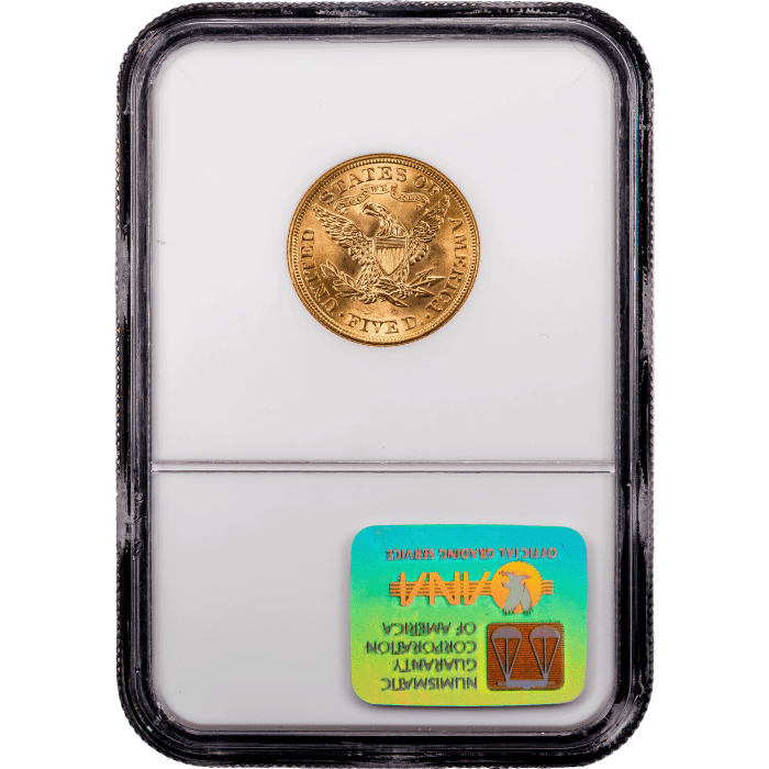 1899 Liberty Gold Half Eagle ($5) Reverse Slab Image