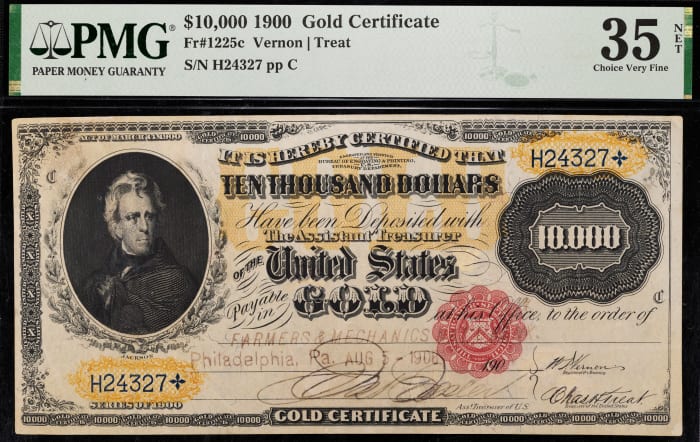 1900 $10,000 Gold Certificate Obverse Image