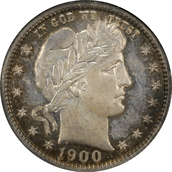 1900 Barber Quarter (25c) OBVERSE Image