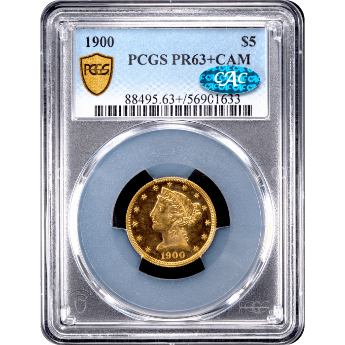 1900 Liberty Gold Half Eagle ($5) Obverse Slab Image