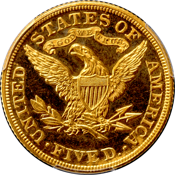 1900 Liberty Gold Half Eagle ($5) Reverse Image