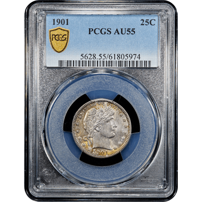 1901 Barber Quarter (25c) SLAB Image