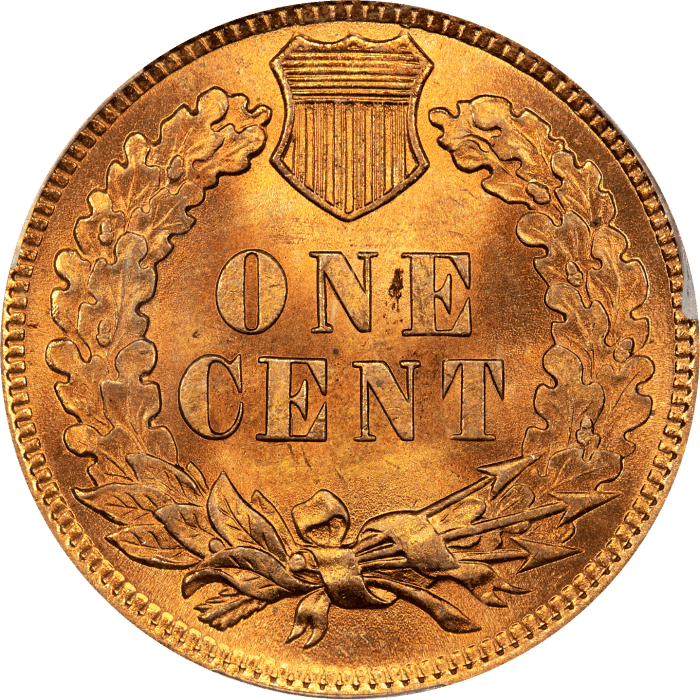 1901 Indian Cent (1c) REVERSE Image