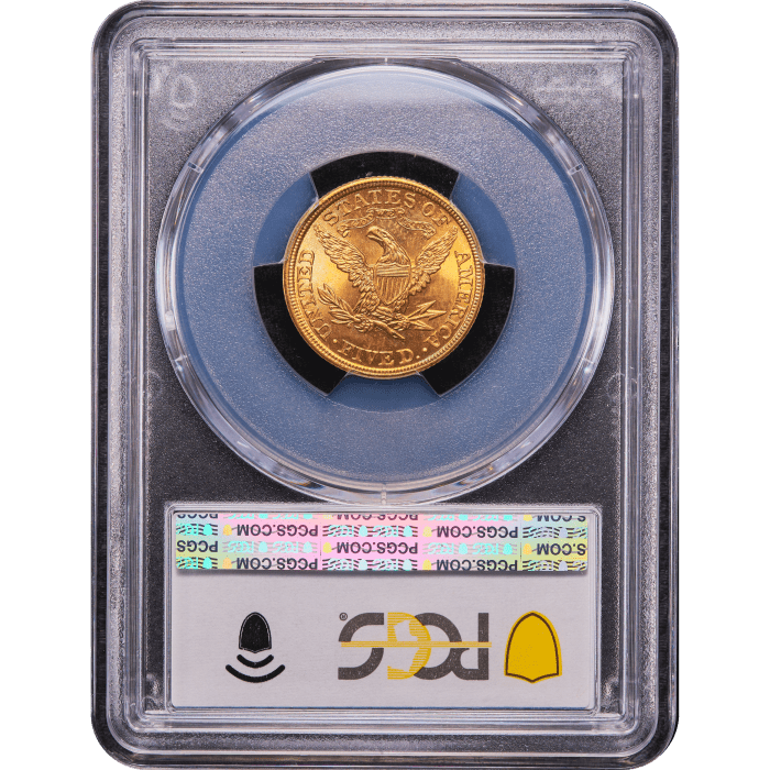 1901 Liberty Gold Half Eagle ($5) Reverse Slab Image