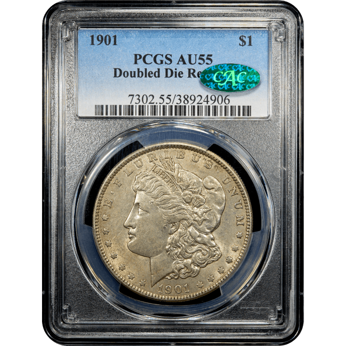 1901 Morgan Dollar ($1) Doubled Die Reverse Obverse Slab Image