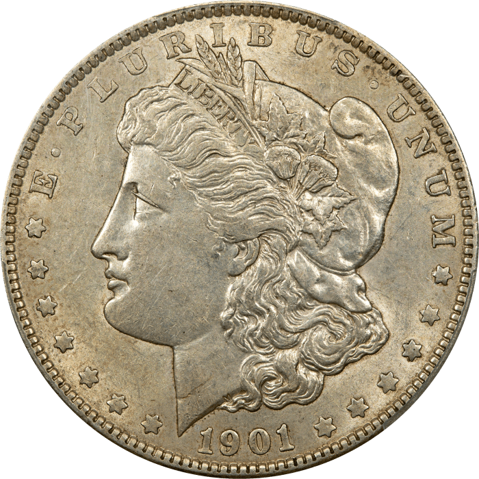 1901 Morgan Dollar ($1) Doubled Die Reverse Obverse Image
