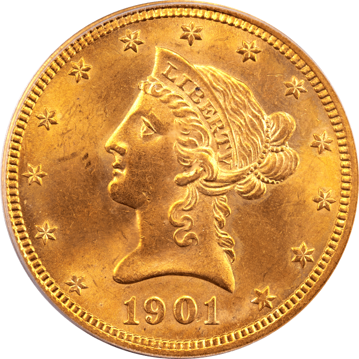 1901-O Gold Liberty Eagle ($10) OGH Obverse Image