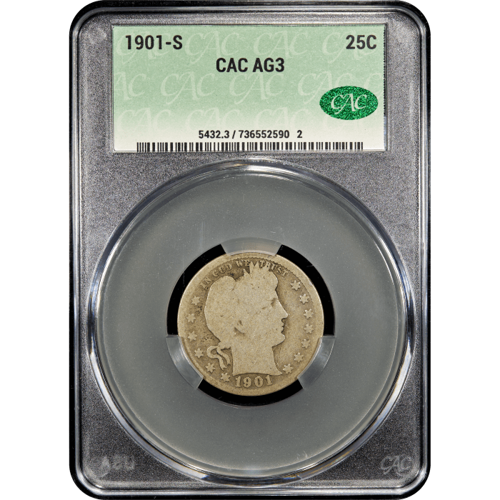 1901-S Barber Quarter (25c) Obverse Slab Image
