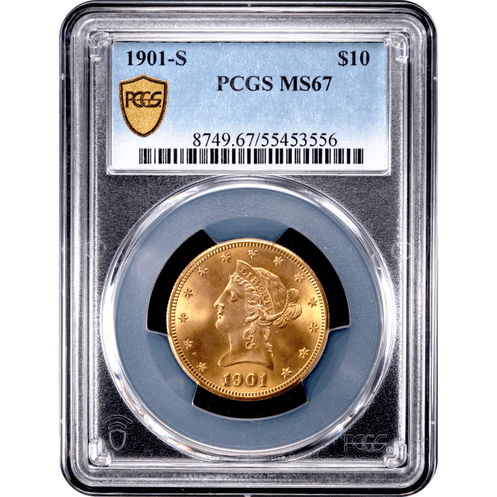 1901-S Liberty Gold Eagle ($10) Obverse Slab Image
