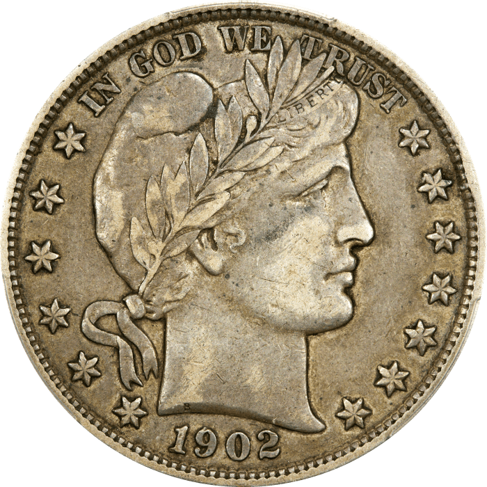 1902 Barber Half Dollar (50c) Obverse Image