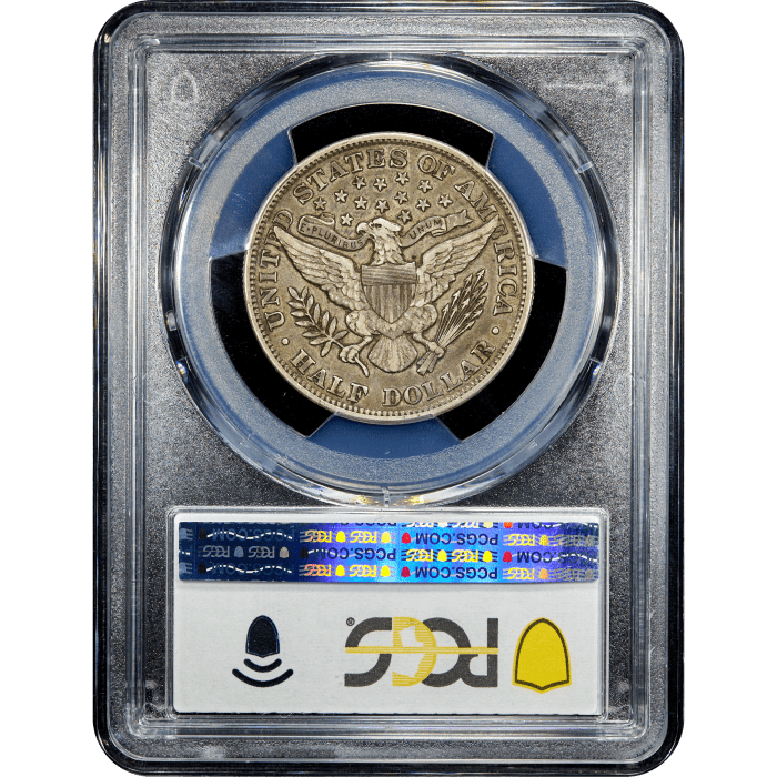 1902 Barber Half Dollar (50c) Reverse Slab Image