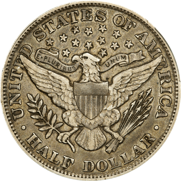 1902 Barber Half Dollar (50c) Reverse Image