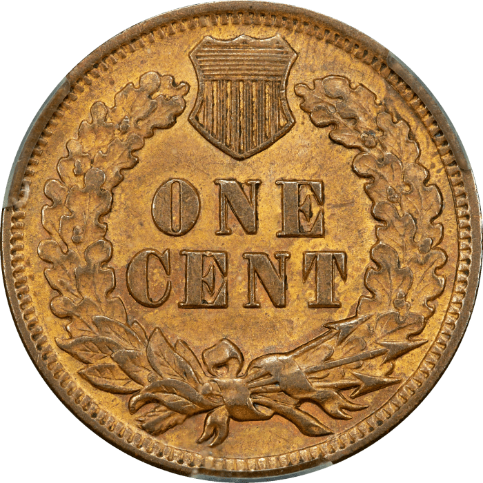 1902 Indian Cent (1c) Reverse Image