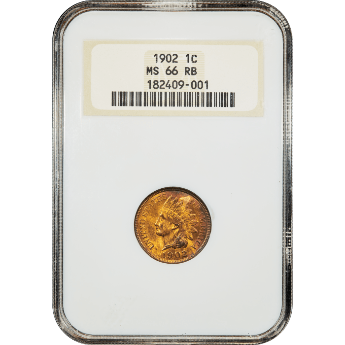 1902 Indian Cent (1c) SLAB Image