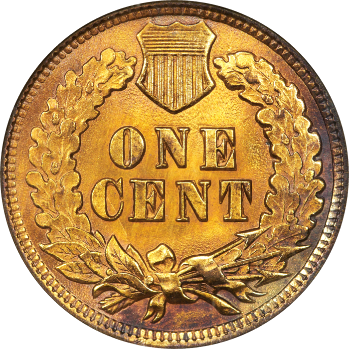 1902 Indian Cent (1c) REVERSE Image