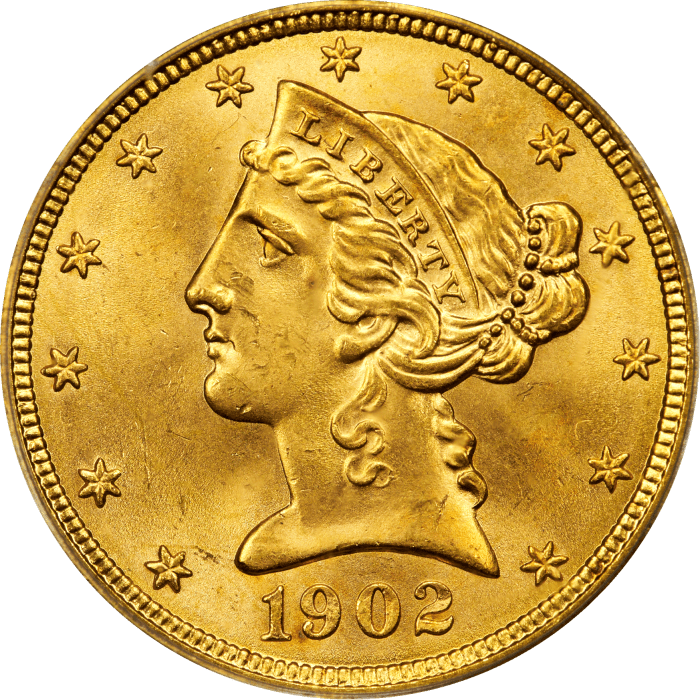1902 Liberty Gold Half Eagle ($5) OBVERSE Image
