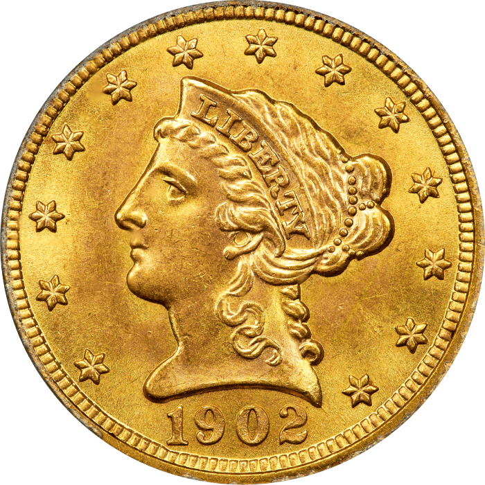 1902 Liberty Gold Quarter Eagle ($2.50) Obverse Image