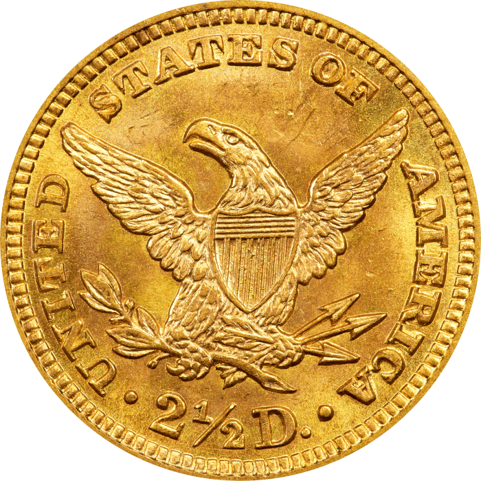 1902 Liberty Gold Quarter Eagle ($2.50) Reverse Image