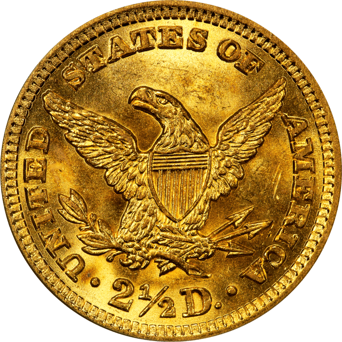 1903 Liberty Gold Quarter Eagle ($2.50) OGH Reverse Image