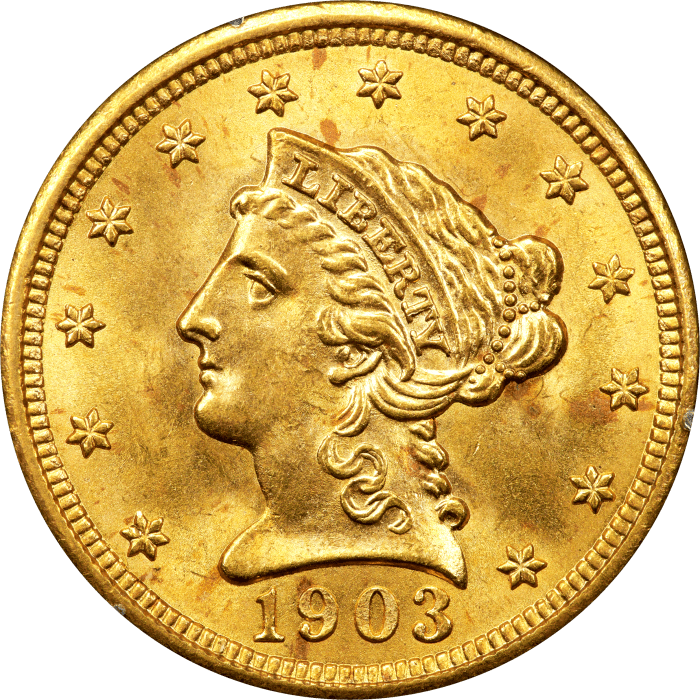 1903 Liberty Gold Quarter Eagle ($2.50) Rattler Obverse Image