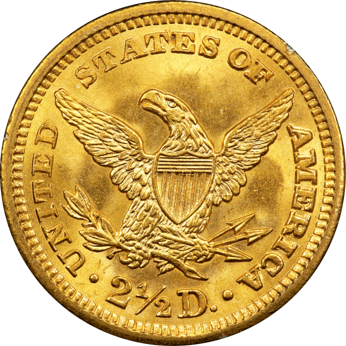 1903 Liberty Gold Quarter Eagle ($2.50) Rattler Reverse Image
